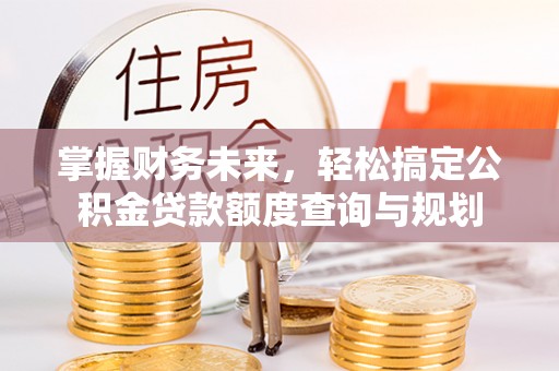 西乡掌握财务未来，轻松搞定公积金贷款额度查询与规划