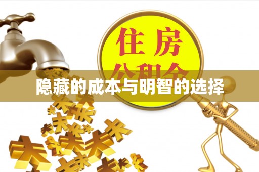 西乡隐藏的成本与明智的选择