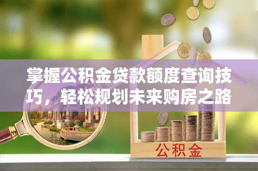 西乡掌握公积金贷款额度查询技巧，轻松规划未来购房之路