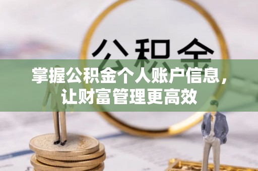 西乡掌握公积金个人账户信息，让财富管理更高效