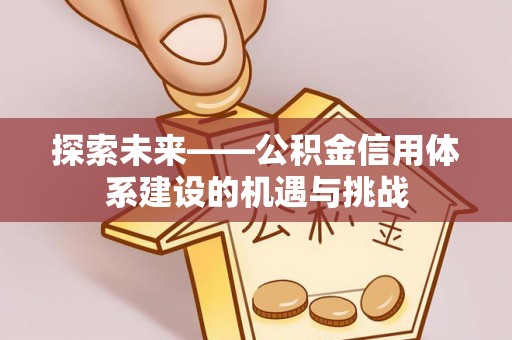 西乡探索未来——公积金信用体系建设的机遇与挑战