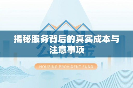 西乡揭秘服务背后的真实成本与注意事项